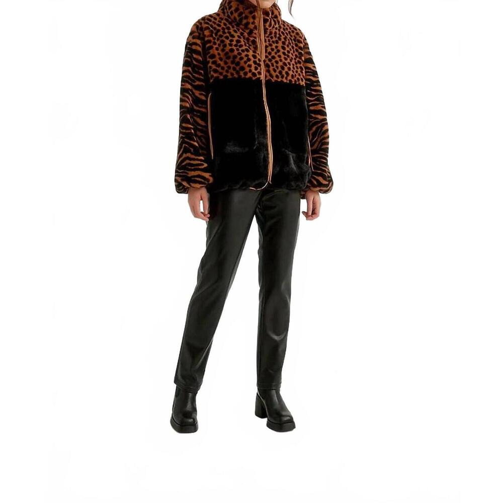 NEW NIKKI JONES multi animal jacket in mixed media